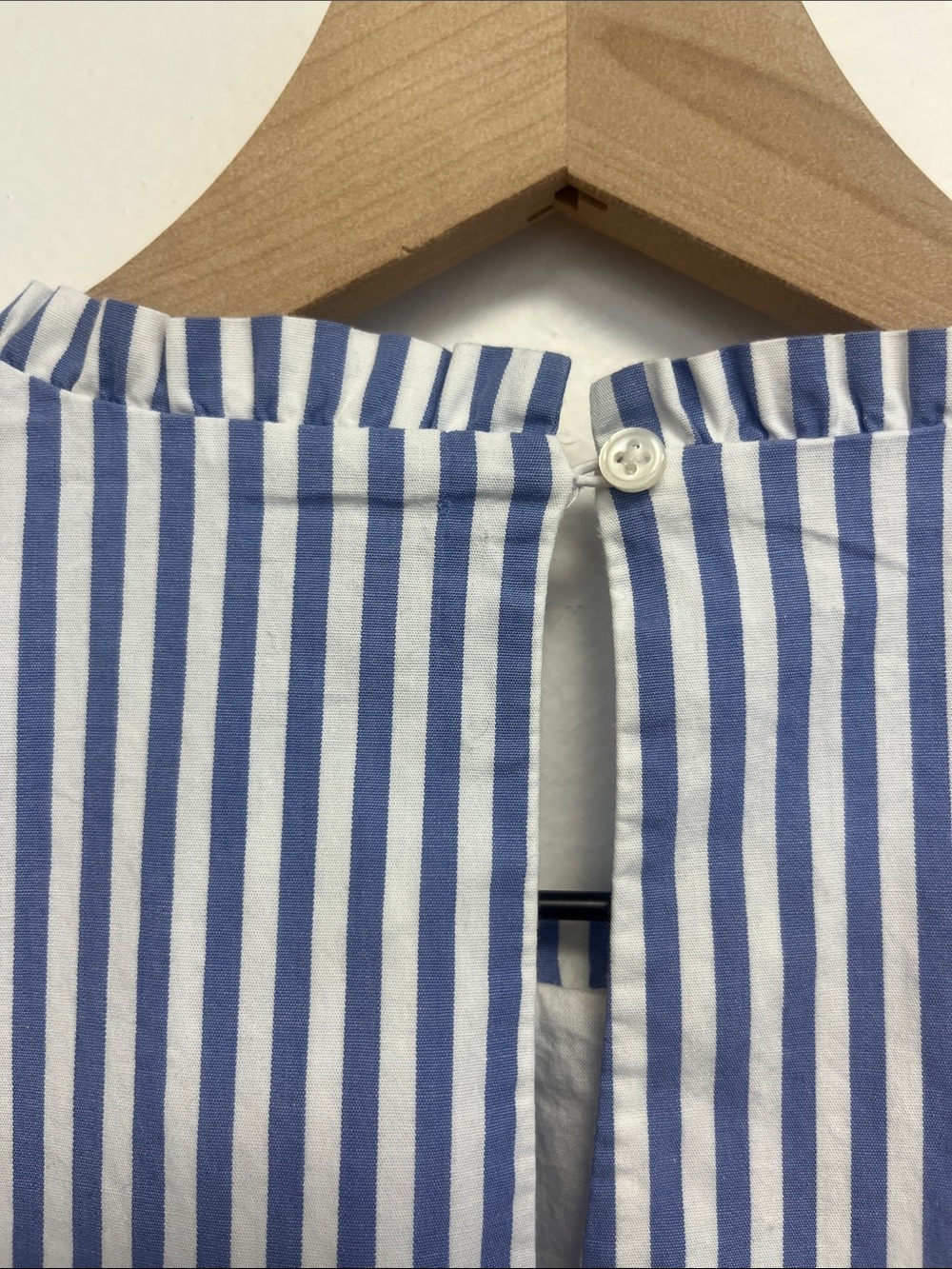 J. Crew Blue and White Striped Midi Tiered Dress - Picture 5 of 6